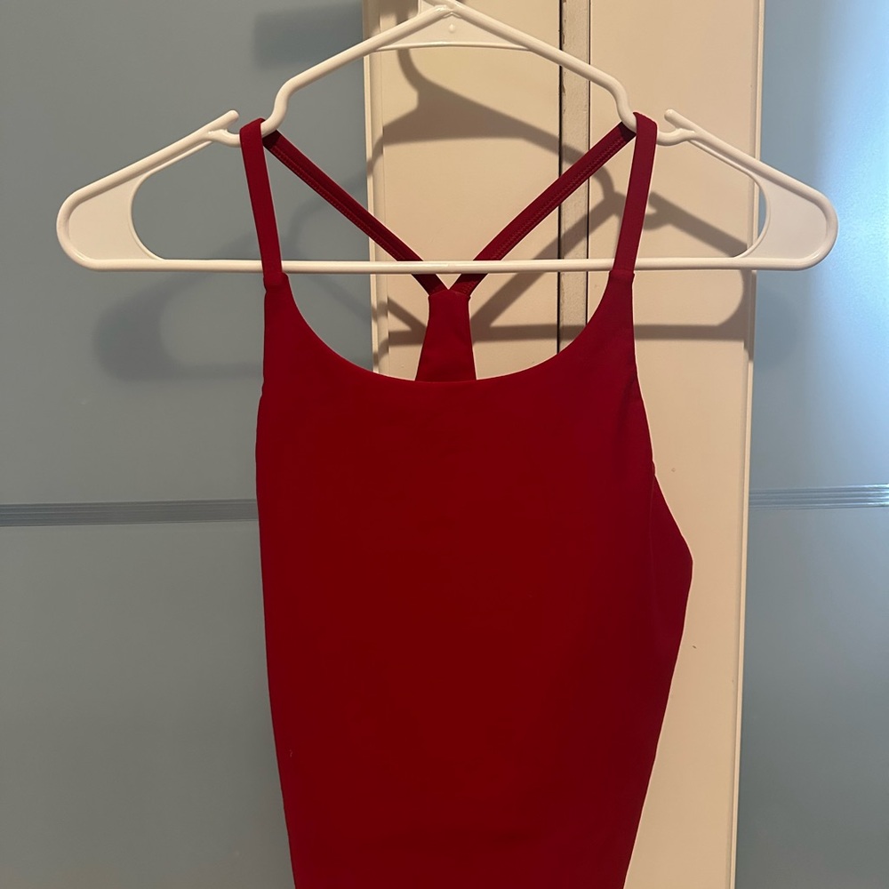 Red Strappy Tank Top